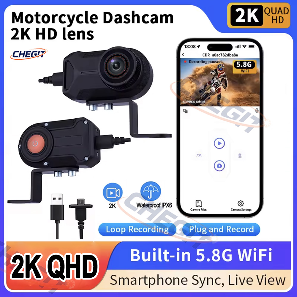 오토바이 DVR 2K HD WiFi 방수 IP66 미니 - Mountain Biking Videos 리뷰 및 가격